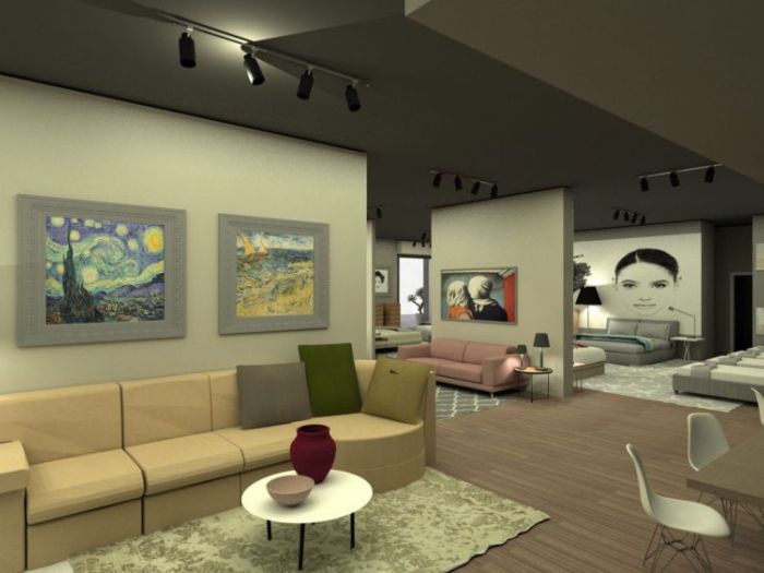 Archisio - Designerclub Mimmo Rusoo - Progetto Progetto di allestimento di un negozio specializzato nella vendita di divani e letti