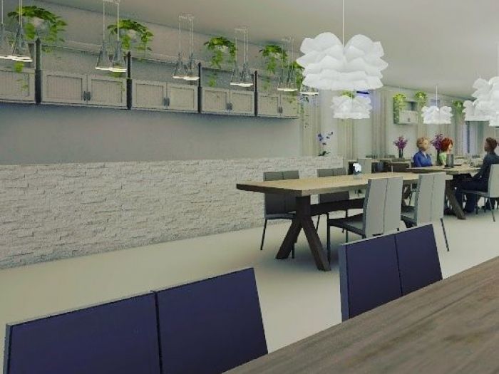 Archisio - Studio Campisi - Progetto Rendering sala ristorante