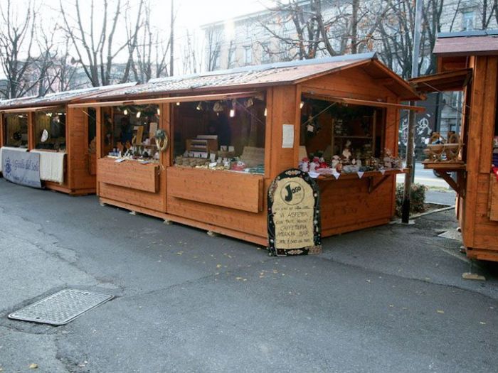 Archisio - Vz Strutture In Legno - Progetto Chiosco in legno di abete a pannelli trasportabile