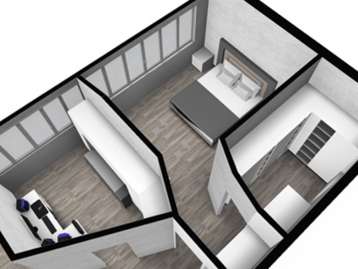 Archisio - Alessandro Romeo - Progetto Fusione e ristrutturazione appartamento