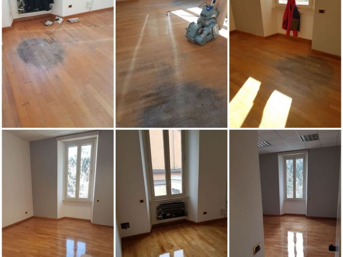 Archisio - Parquettista Roma - Progetto Restauro parquet massello con levigatura e verniciatura