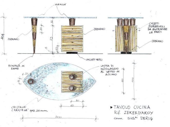 Archisio - Studio Di Architettura Mannelli - Progetto Tavoli