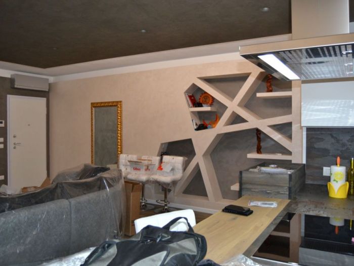 Archisio - Fluidea3d - Progetto Soggiornocucina abitazione privata