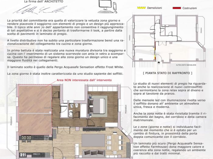 Archisio - Mc Rendering Solution - Progetto restyling fresco e moderno di un ambiente spento e vetusto