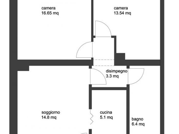 Archisio - Federico Berti Architetto - Progetto Ristrutturazione bilocale