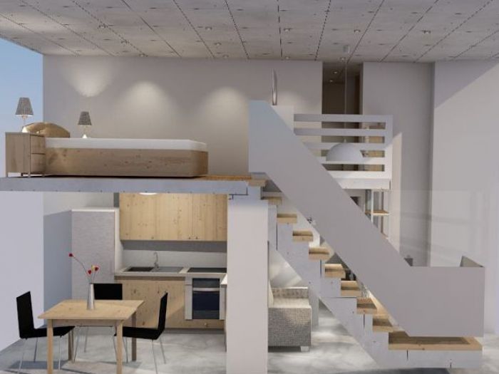 Archisio - Ciro Cozzolino - Progetto Ristrutturazione di monolocale- piano basso