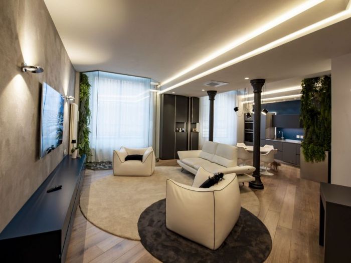 Archisio - Michelevolpi Studio Interior Design - Progetto Blu notte per una zona giorno