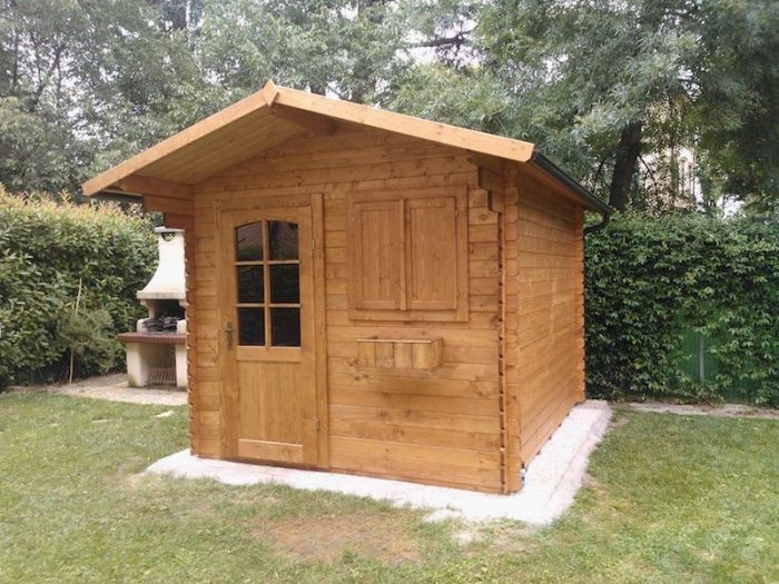 Archisio - Vz Strutture In Legno - Progetto Casetta ad incastro standard in legno di abete massello