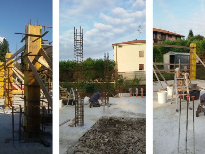 Archisio - Edilgorla - Progetto Casseratura fondazioni e posa iglu formazione pilastri su piano terra realizzazione pilastri su piano terra