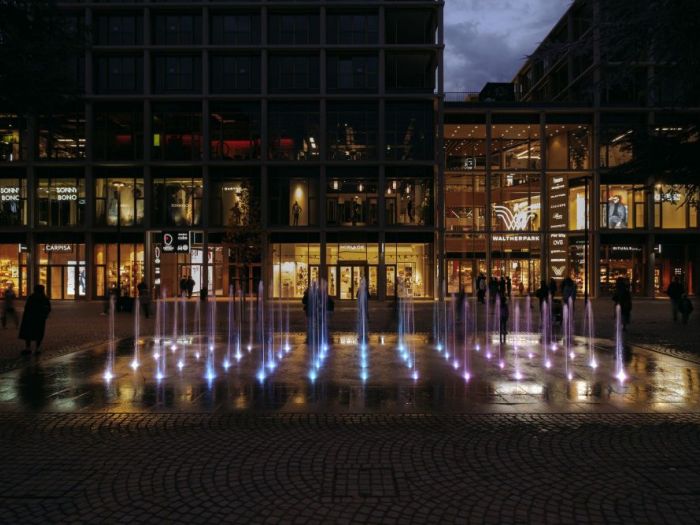 Archisio - Forme Dacqua - Progetto Fontana dinamica a pavimento waltherpark