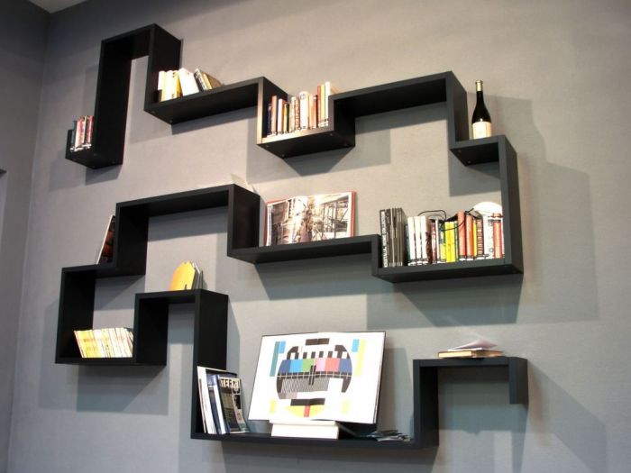 Archisio - Sergio Di Nisio - Progetto Arredo pareti con mensole e librerie su misura