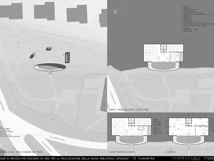 Archisio - Ettore Curto - Progetto Nuova biblioteca di briosco