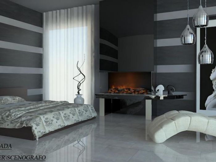 Archisio - Gianluca Contrada - Progetto Render di progetto arredamento camera da letto abitazione privata