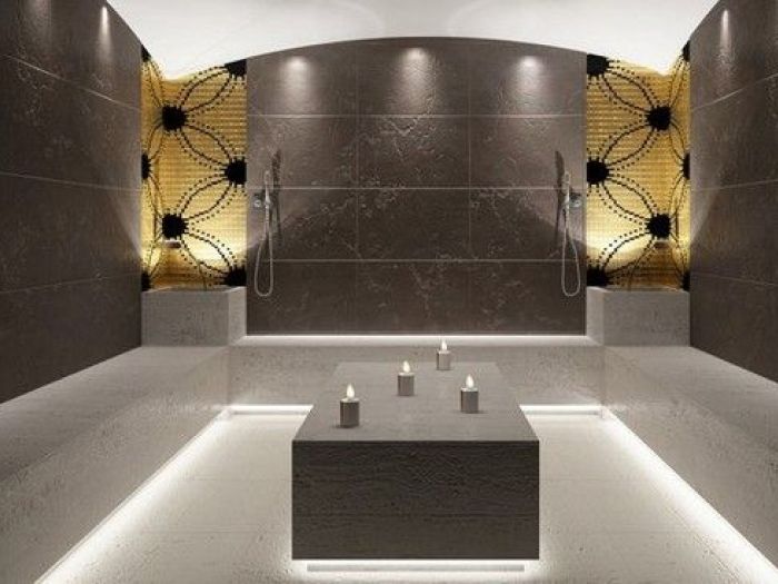 Archisio - Solaris Acqua Sport Srl - Progetto Wellness -sauna finlndese bagno di vaporedocce hammam
