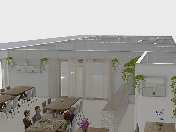 Archisio - Studio Campisi - Progetto Rendering sala ristorante