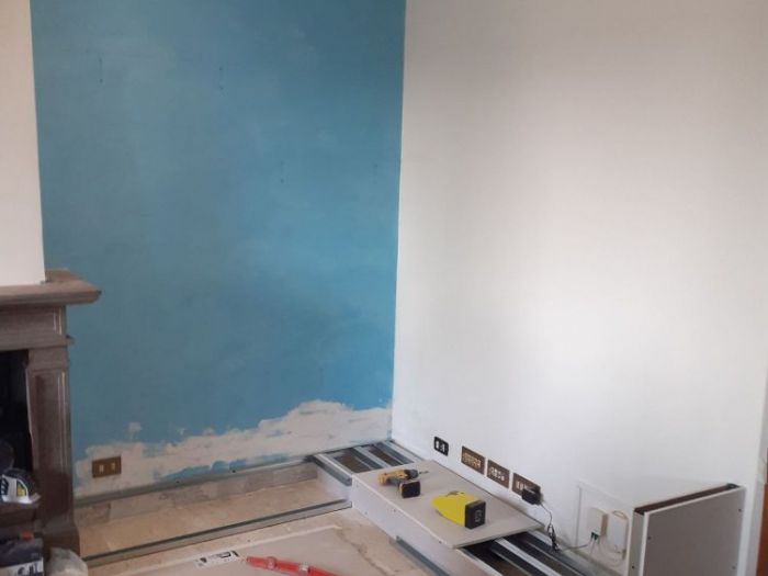 Archisio - Mani Srl Ristrutturazini - Progetto Parete attrezzata in cartongesso zona vitinia roma