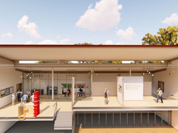 Archisio - Andrea Sorci Natural Living - Progetto Ipotesi progetto di ripristino di un capannone a borghetto flaminio rm per la sede museale della fondazione