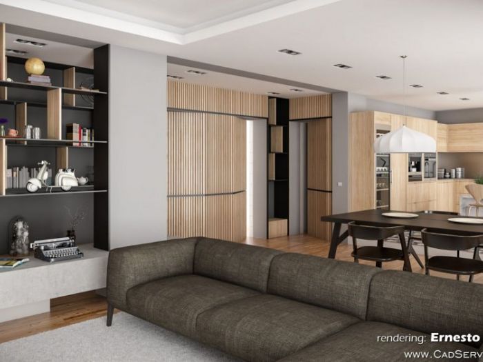 Archisio - Cad Service Di Ernesto Di Gregorio - Progetto Rendering e tour virtuale 3d ristrutturazione appartamento vallo della lucania sa