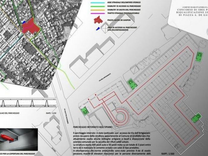 Archisio - Gabriele Mazzei Architetto - Progetto Concorso di ideeRiqualificazione della piazza alcide de gasperi