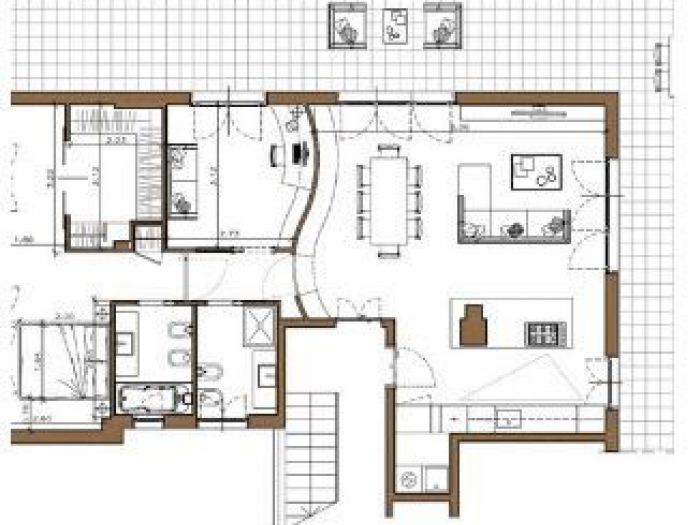 Archisio - Equilatero srl - Progetto Libreria curva in cartongesso