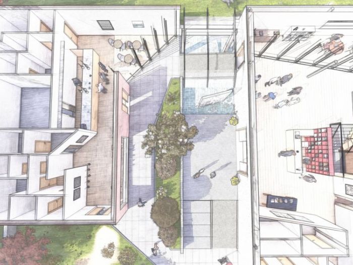 Archisio - Andrea Sorci Natural Living - Progetto Ipotesi progetto di ripristino di un capannone a borghetto flaminio rm per la sede museale della fondazione