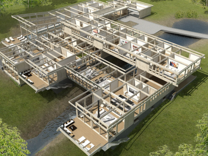 Archisio - Pagano - Progetto Villa in legno costa azzurra