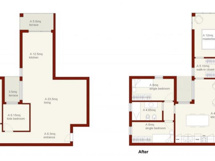 Archisio - Claudia Guerini - Progetto Ristrutturazione appartamento cod sm