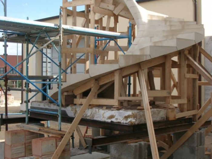 Archisio - Ateliers Romeo - Progetto Prima scala post tensionale in pietra massiccia