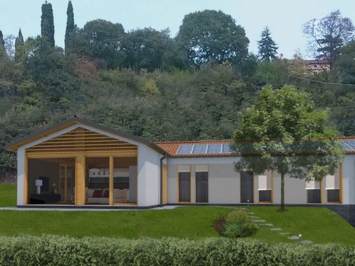 Archisio - Michele Slaviero - Progetto Casa unifamiliare in legno a basso consumo energetico - nzeb