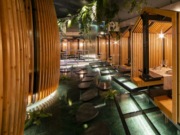 Archisio - Forme Dacqua - Progetto Fontane da interno - ristorante sushizero