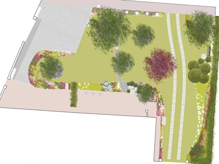 Archisio - Aapaesaggi - Progetto Un piccolo giardino di campagna nei pressi di torino- di acqua e di pietra