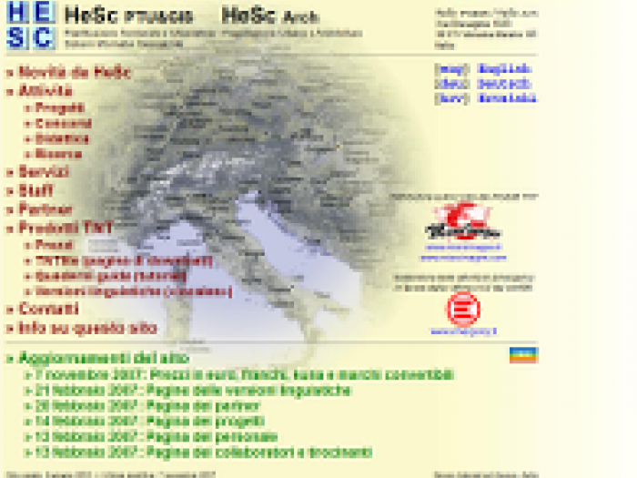Archisio - Hesc - Progetto 15 anni di presenza internet di hesc