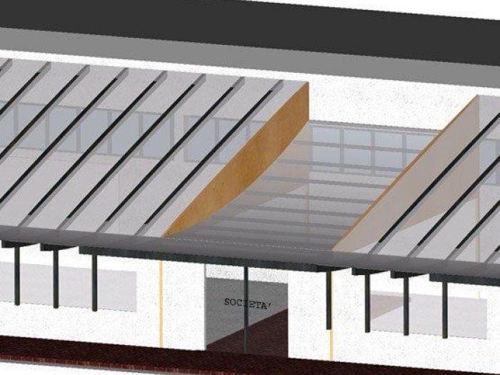 Archisio - Giuseppe Ariano - Progetto Copertura in acciaio e vetro