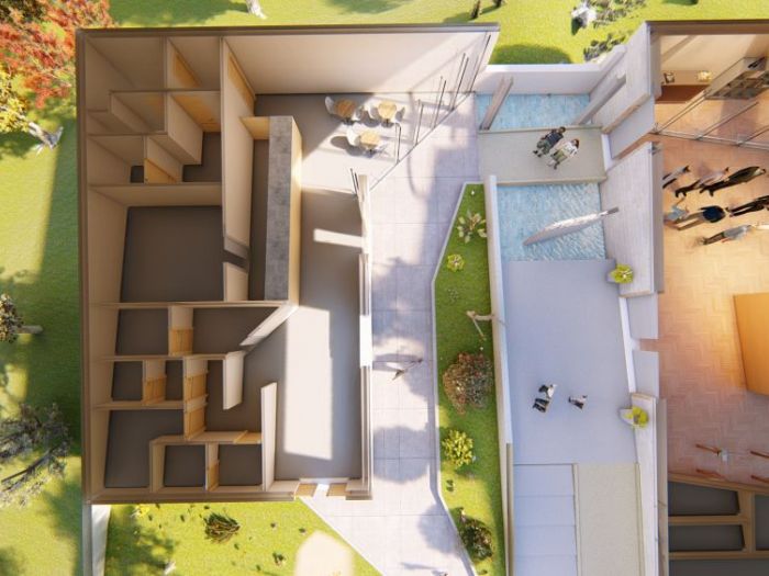 Archisio - Andrea Sorci Natural Living - Progetto Ipotesi progetto di ripristino di un capannone a borghetto flaminio rm per la sede museale della fondazione