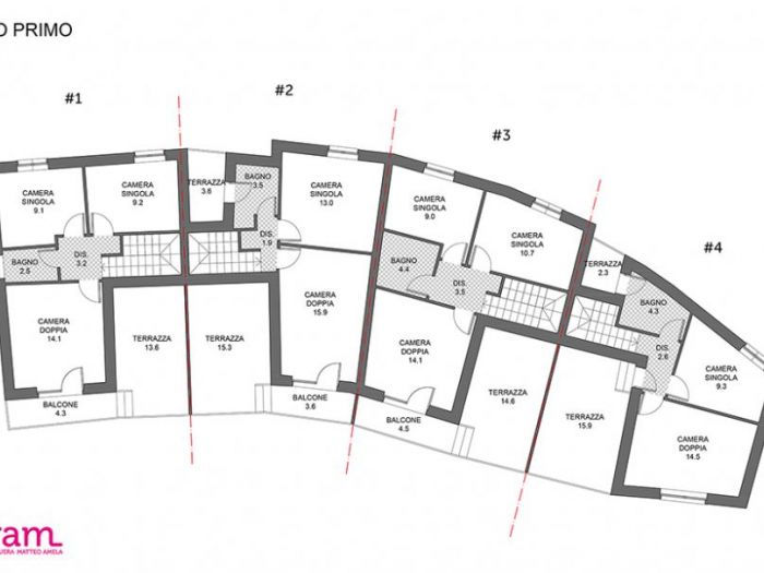 Archisio - Matteo Amela - Progetto Via torinoprogetto residenziale di nuova costruzione di 4 villette