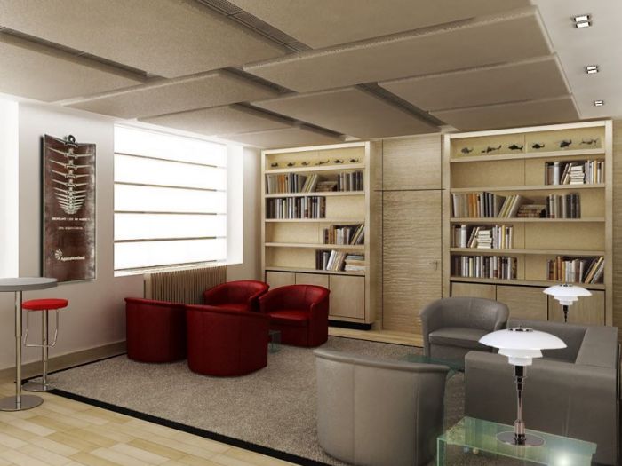 Archisio - Studio Costa Progettazioni - Progetto Agusta westland a finmeccanica company - lounge piloti