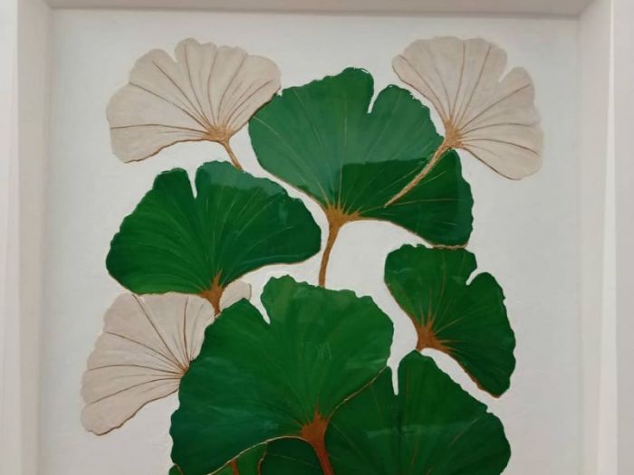 Archisio - Picta Decorazioni Artistiche - Progetto Foglie ginkgo
