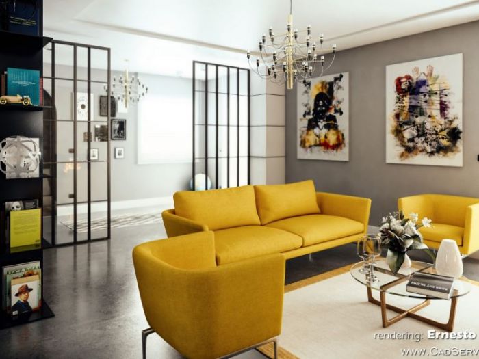 Archisio - Cad Service Di Ernesto Di Gregorio - Progetto Rendering e tour virtuale 3d ristrutturazione appartamento novi velia sa