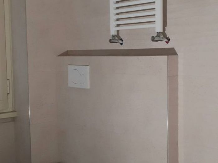 Archisio - Mani Srl Ristrutturazini - Progetto Bagno con vano lavatrice ed asciugatrice