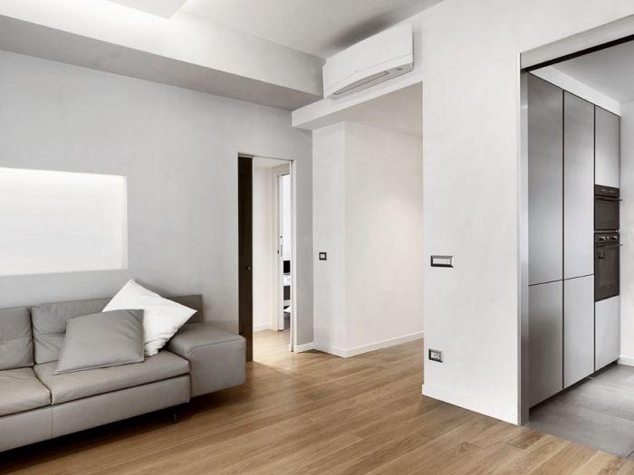 Archisio - Gruppo Castaldi - Progetto Blanche - contrasti - progettazione e ristrutturazione di lusso roma eur - 90 mq