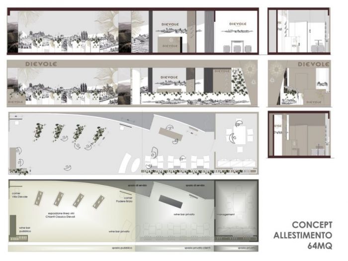 Archisio - Monia Alberici - Progetto Il vino in standAllestimento fieristico di 64mq