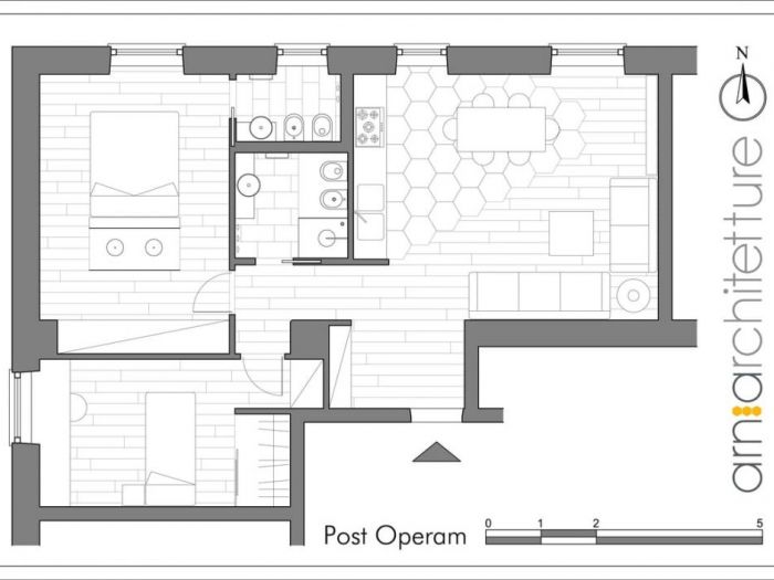 Archisio - Arnia Architetture - Progetto Appartamento a garbatella