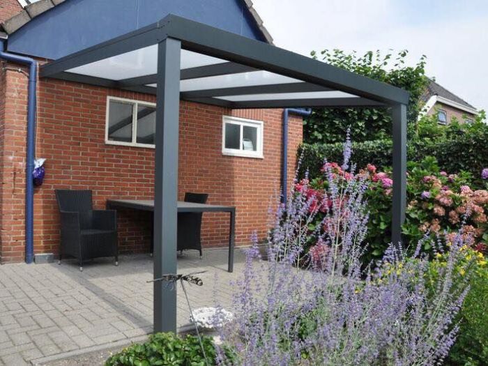 Archisio - Falegnameria Gabrielli - Progetto Strutture in alluminio e coperture in policarbonato o vetro a scelta del cliente