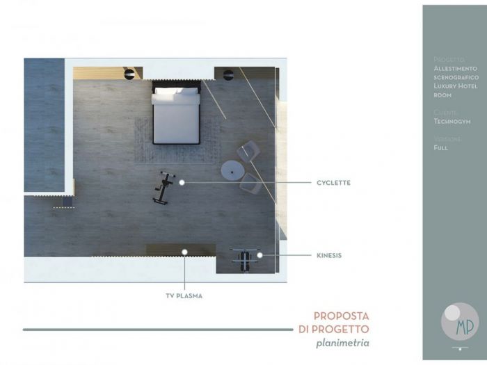 Archisio - Mp Architettura - Progetto Luxury hotel room technogym