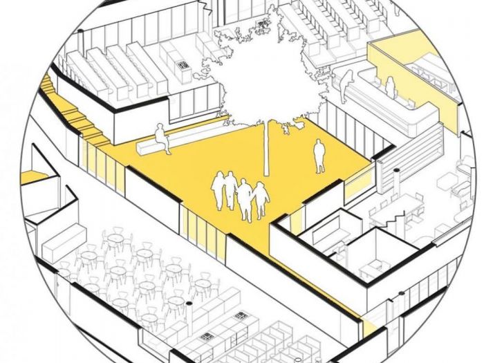 Archisio - Mario Imperato - Progetto A project detail of the entry of secondary school