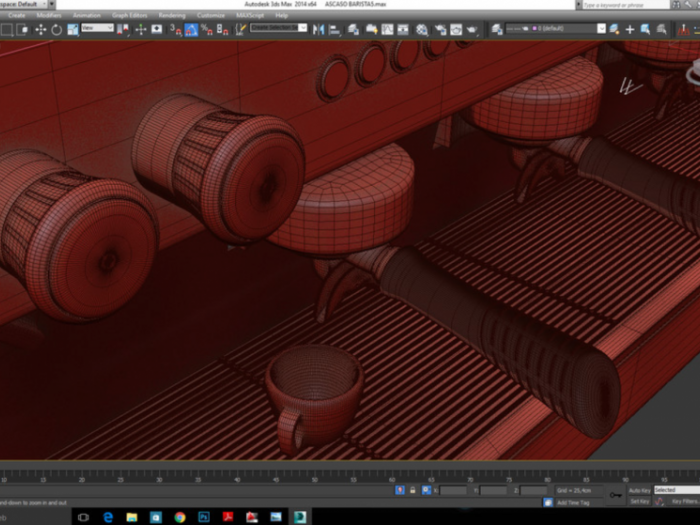 Archisio - 3d Gianluca Romano - Progetto Macchina da caff ascaso pro 3g - modellazione e rendering