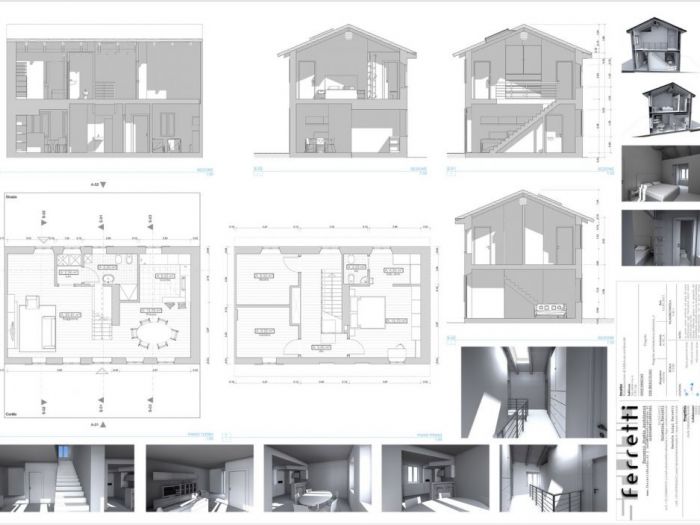 Archisio - Studio Ferretti - Progetto Ristrutturazione rusticoCompleta ristrutturazione di fabbricato rustico in abitazione privata Il fabbricato oggetto della ristrutturazione consta di due piani fuori terra ed situato allinterno del tessuto abitativo di un piccolo centro della
