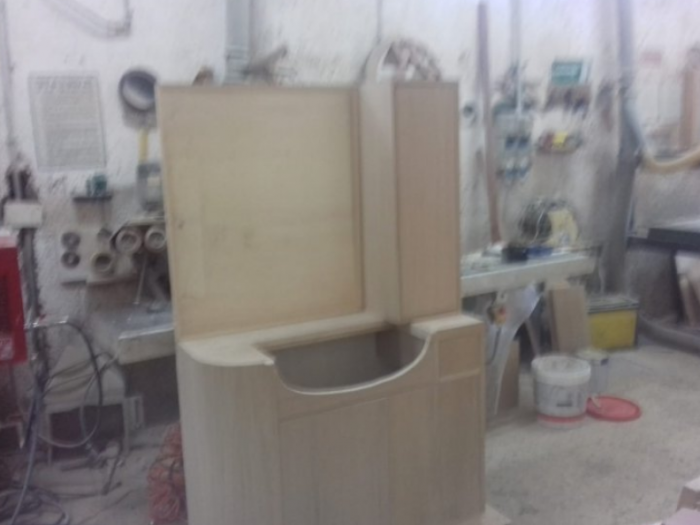 Archisio - Arte Del Legno 86 Snc - Progetto Bagno in paniforte laccato bianco