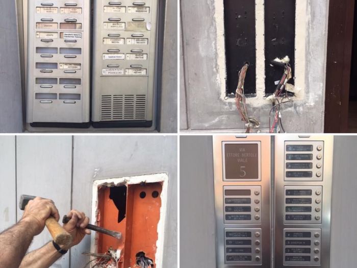 Archisio - Platania Elettricisti - Progetto Sotituzione pulsantiera citofonica