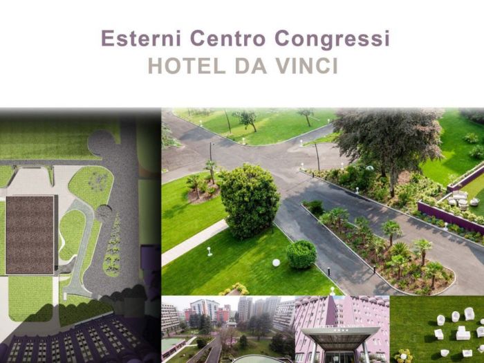 Archisio - Marcello Cal - Progetto Hotel da vinci milano progetto degli esterni del centro congressi hotel da vinci